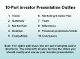 10-Part Investor Presentation Outline PowerPoint PPT Presentation