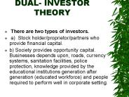 DUAL- INVESTOR THEORY