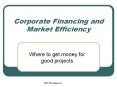 Corporate Financing and Market Efficiency PowerPoint PPT Presentation