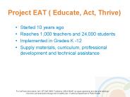 Project EAT ( Educate, Act, Thrive)