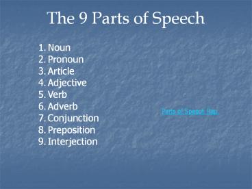 The 9 Parts of Speech