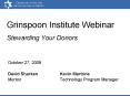 Grinspoon Institute Webinar PowerPoint PPT Presentation