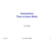 Automation: Time to learn Ruby
