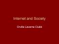 Internet and Society PowerPoint PPT Presentation