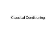 Classical Conditioning