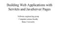 Building Web Applications with Servlets and JavaServer Pages PowerPoint PPT Presentation