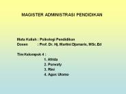 MAGISTER ADMINISTRASI PENDIDIKAN