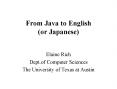From Java to English (or Japanese) PowerPoint PPT Presentation