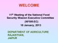 11th Meeting of the National Food Security Mission Executive Committee PowerPoint PPT Presentation