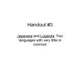 Handout 3 PowerPoint PPT Presentation