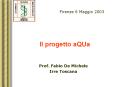 Il progetto aQUa PowerPoint PPT Presentation