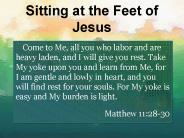 Sitting at the Feet of Jesus