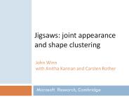 Jigsaws: joint appearance and shape clustering