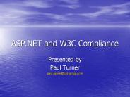 ASP.NET and W3C Compliance