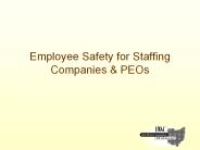 Employee Safety for Staffing Companies