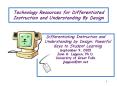 Technology Resources for Differentiated Instruction and Understanding By Design PowerPoint PPT Presentation