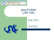 Java Portlets (JSR-168)
