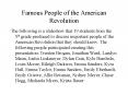 Famous People of the American Revolution PowerPoint PPT Presentation