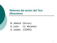 Reforma del sector del Taxi (Resumen)