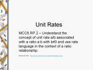 Unit Rates