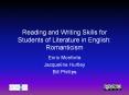 Reading and Writing Skills for Students of Literature in English: Romanticism PowerPoint PPT Presentation