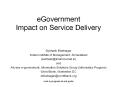 eGovernment Impact on Service Delivery PowerPoint PPT Presentation
