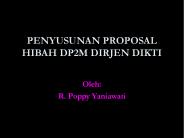 PENYUSUNAN PROPOSAL HIBAH DP2M DIRJEN DIKTI