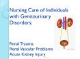 Nursing Care of Individuals with Genitourinary Disorders:  Renal Trauma Renal Vascular Problems Acute Kidney Injury PowerPoint PPT Presentation