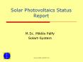 Solar Photovoltaics Status Report PowerPoint PPT Presentation