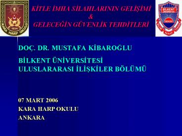 KITLE IMHA SILAHLARININ GELISIMI