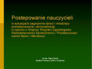 Postepowanie nauczycieli