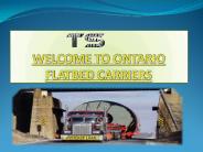 Ontario flatbed carriers