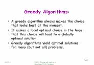Greedy Algorithms: