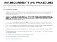 VISA REQUIREMENTS AND PROCEDURES PowerPoint PPT Presentation