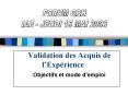 Validation des Acquis de l PowerPoint PPT Presentation