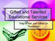 Gifted and Talented Educational Services