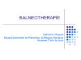 BALNEOTHERAPIE PowerPoint PPT Presentation