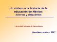 Un vistazo a la historia de la educaci PowerPoint PPT Presentation