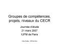 Groupes de comp PowerPoint PPT Presentation