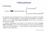 V Ondes Lumineuses