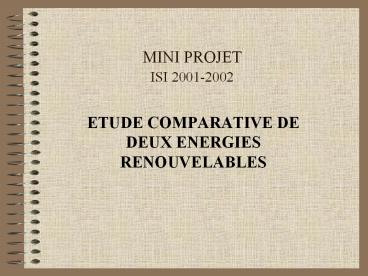 MINI PROJET ISI 2001-2002