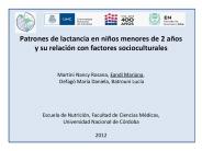 Patrones de lactancia en ni