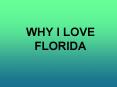 WHY I LOVE FLORIDA PowerPoint PPT Presentation