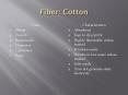 Fiber: Cotton PowerPoint PPT Presentation