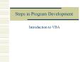 Steps in Program Development PowerPoint PPT Presentation