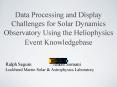 Data Processing and Display Challenges for Solar Dynamics Observatory Using the Heliophysics Event Knowledgebase PowerPoint PPT Presentation