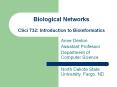 Biological Networks CSci 732: Introduction to Bioinformatics PowerPoint PPT Presentation