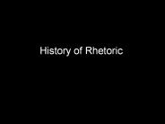 History of Rhetoric