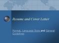 Resume and Cover Letter PowerPoint PPT Presentation