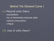 Behind The Demand Curve I